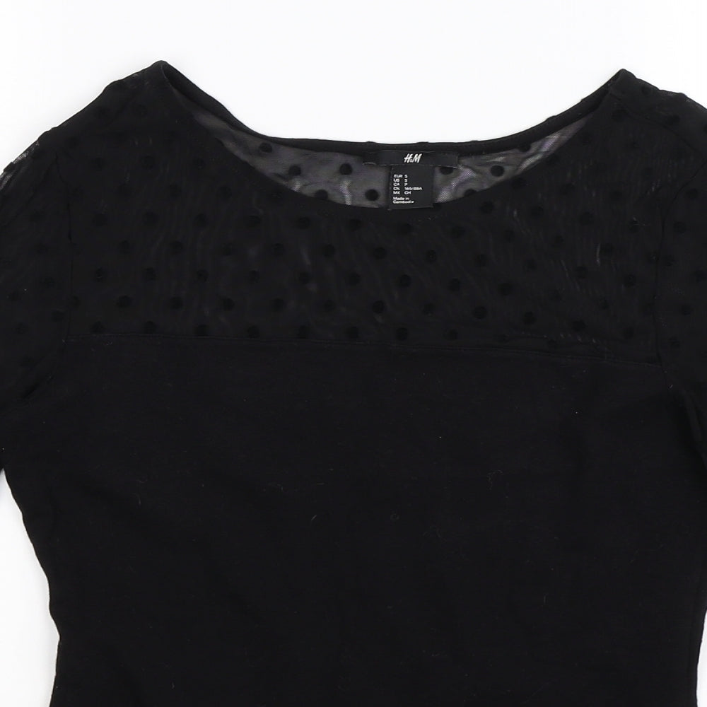 H&M Womens Black   Pullover Jumper Size S