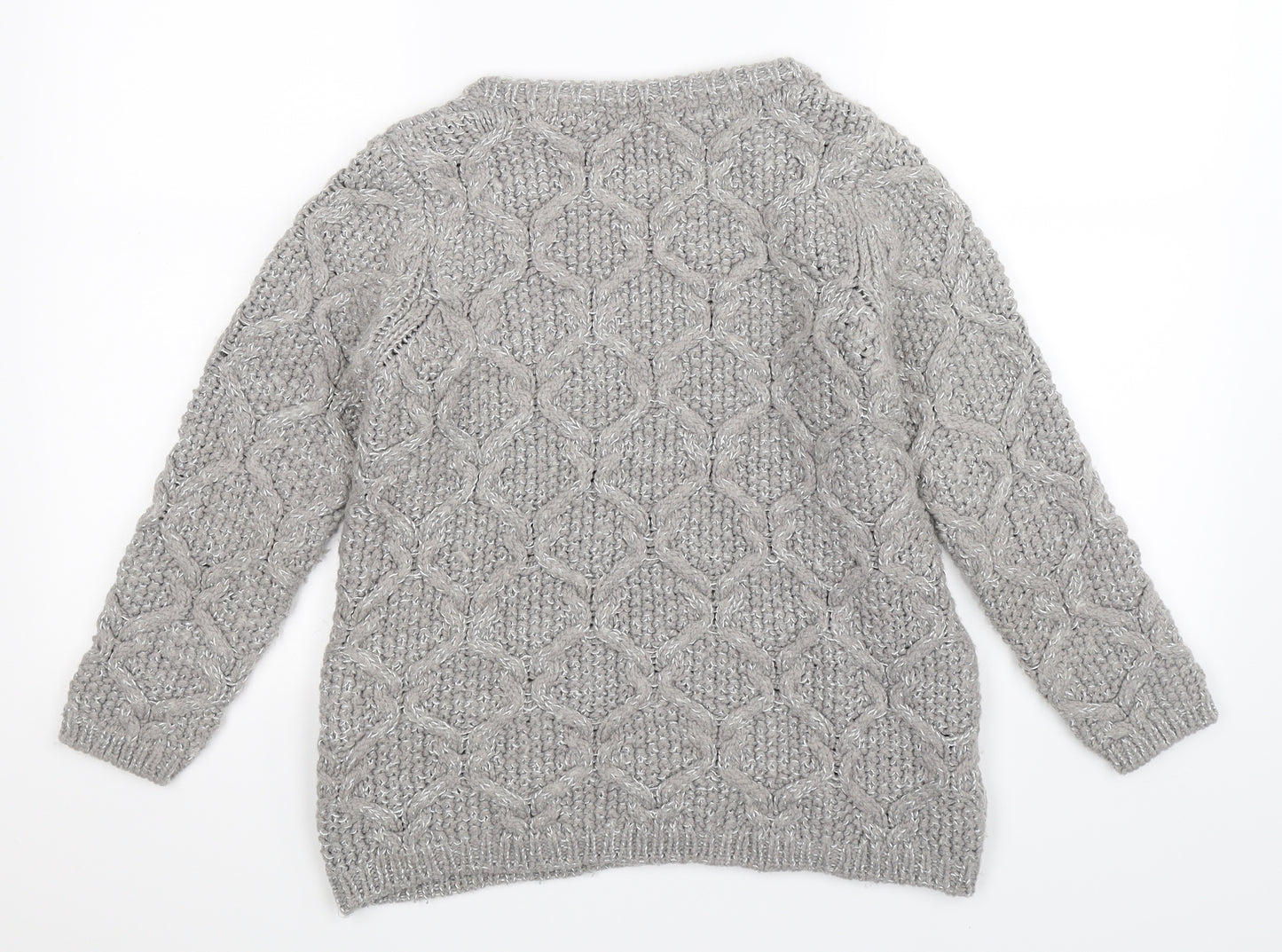 Marks and Spencer Womens Grey  Knit Pullover Jumper Size 8