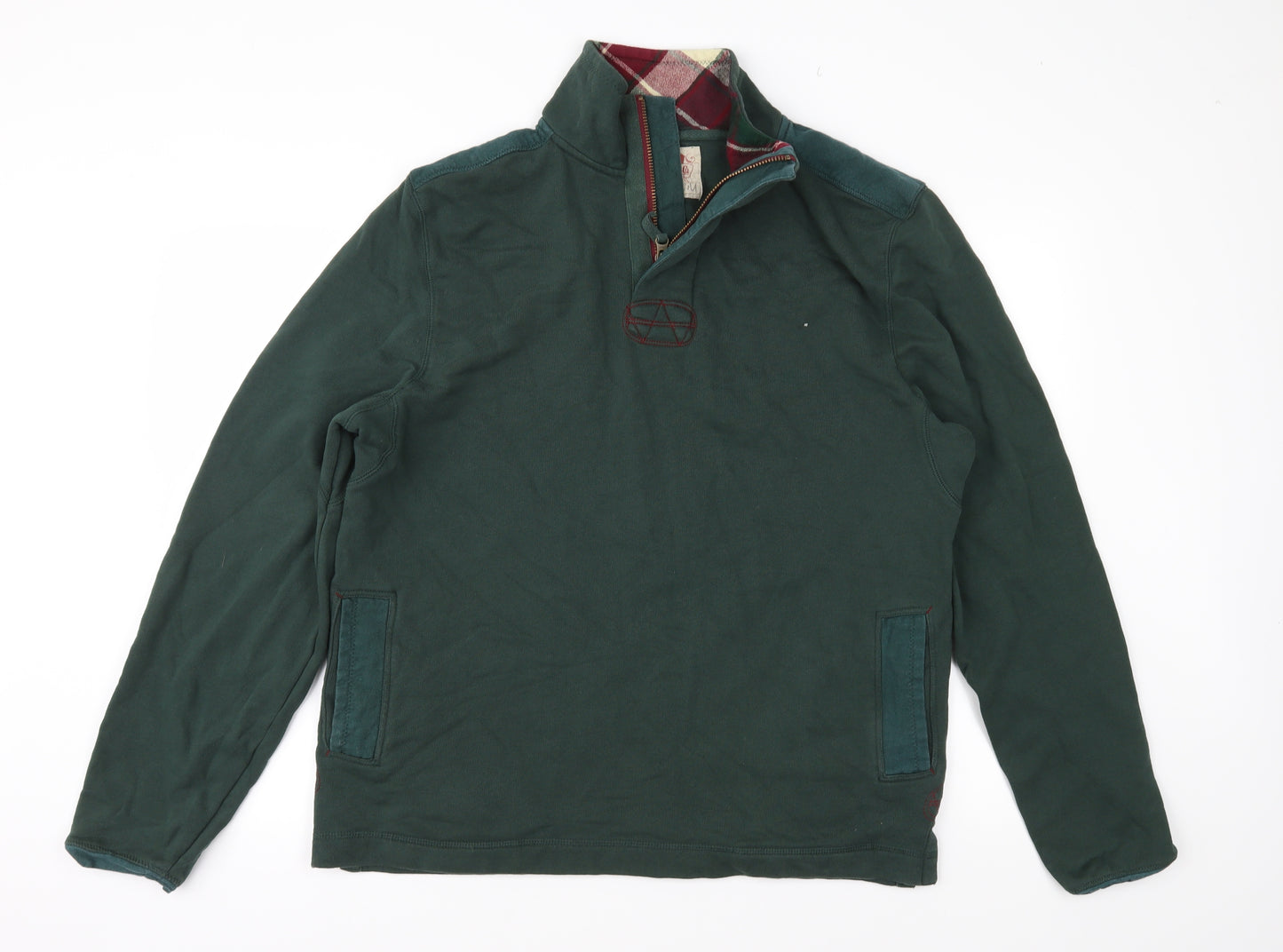 White Stuff Mens Green  Jersey Pullover Sweatshirt Size M