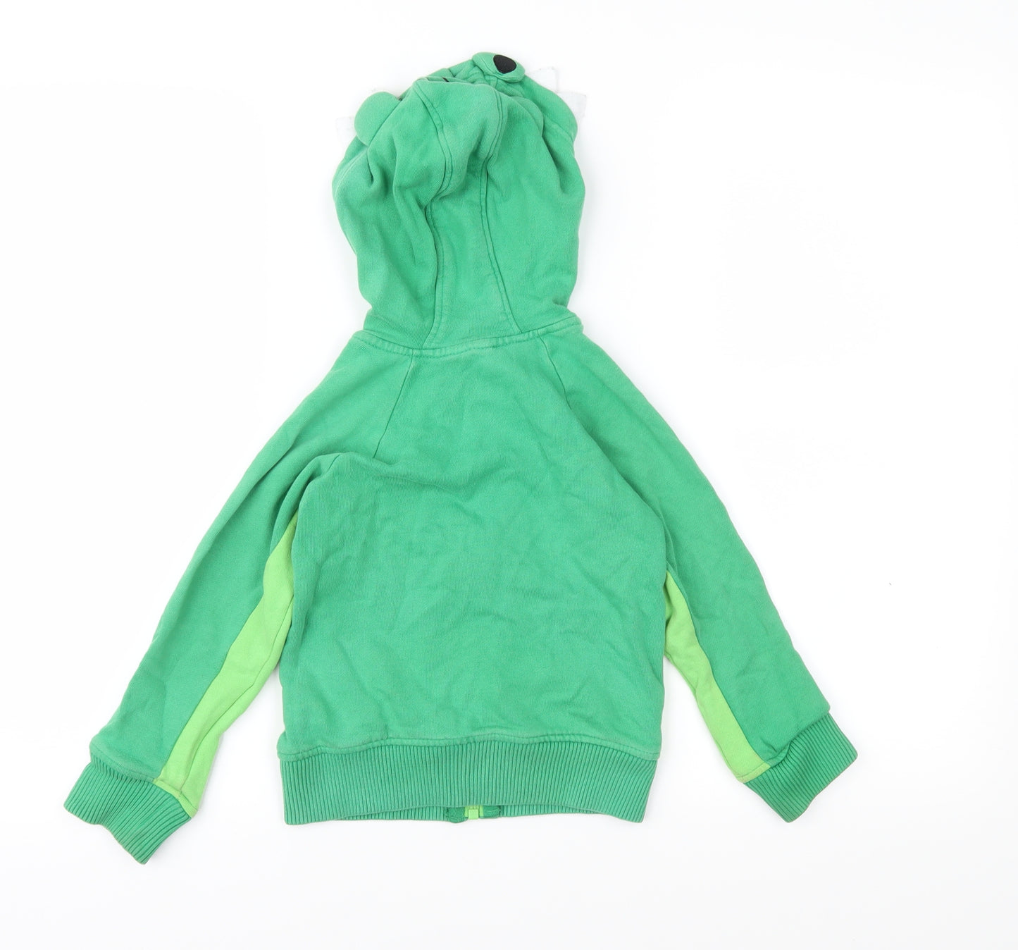 Marks and Spencer Boys Green  Jersey Full Zip Hoodie Size 4-5 Years  - Crocodile