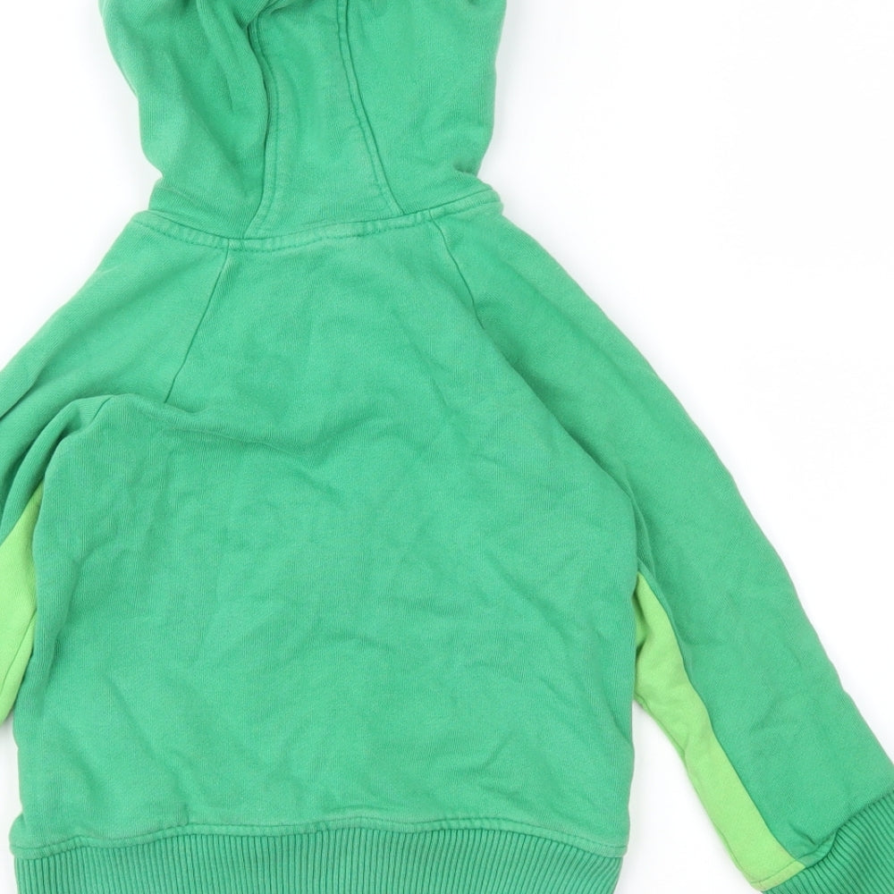 Marks and Spencer Boys Green  Jersey Full Zip Hoodie Size 4-5 Years  - Crocodile
