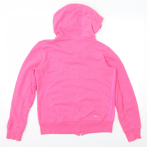 adidas Womens Pink  Jersey Full Zip Hoodie Size M