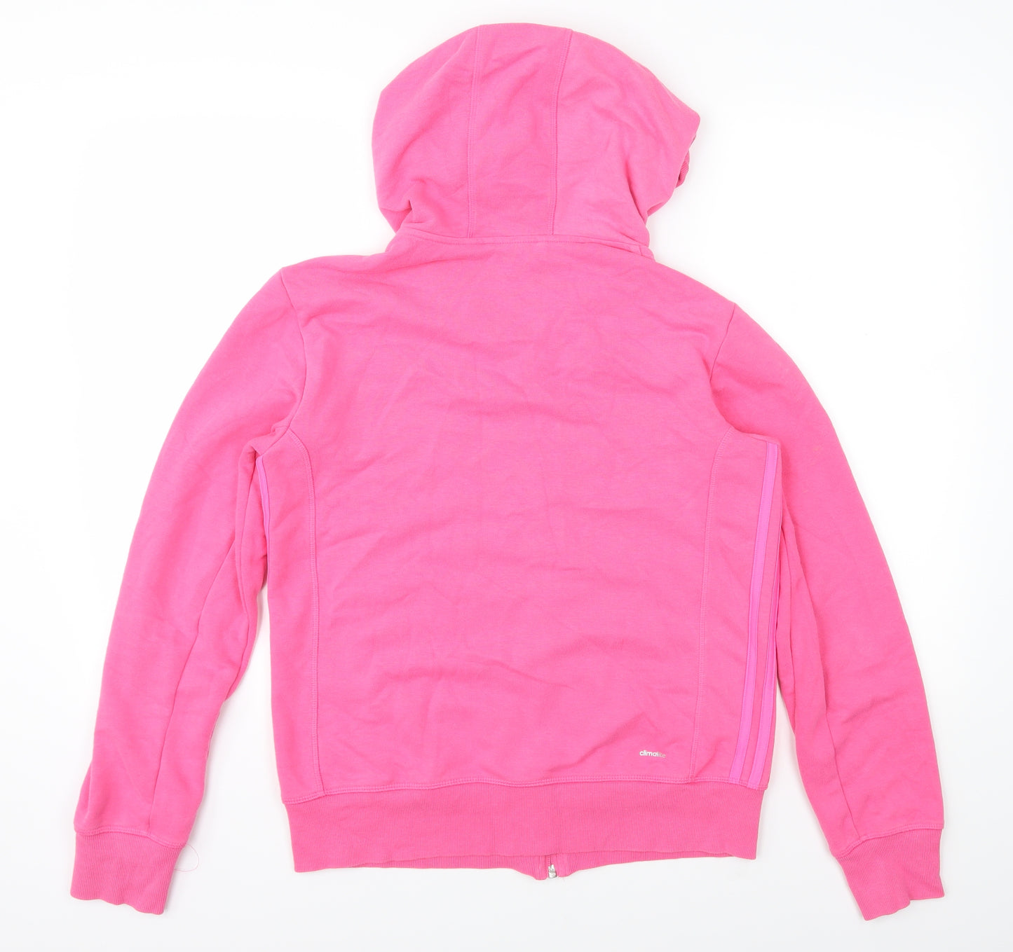 adidas Womens Pink  Jersey Full Zip Hoodie Size M