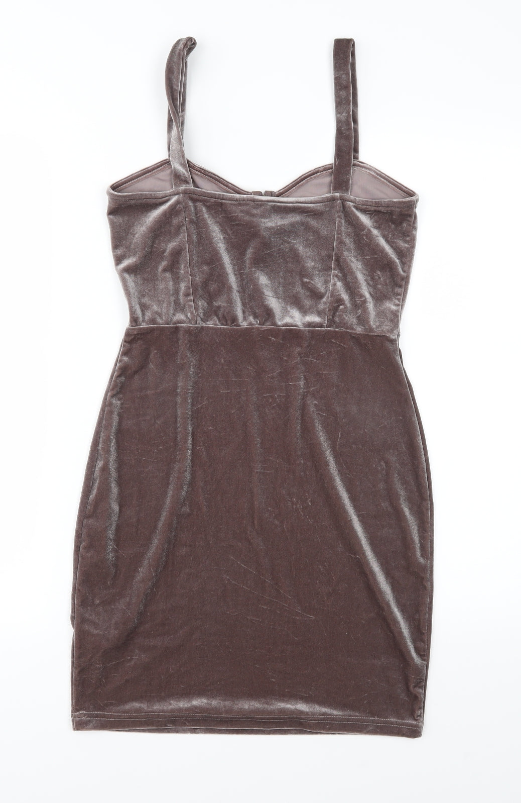 Divided Womens Brown  Velour Slip Dress  Size 12