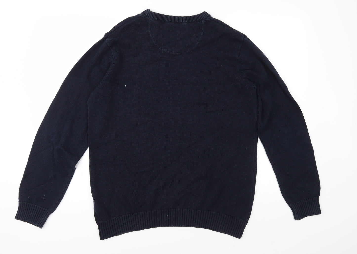 Maine New England Mens Blue  Knit Pullover Jumper Size M