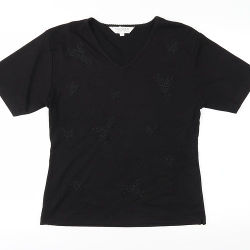 Paramour Womens Black  Jersey Basic T-Shirt Size M
