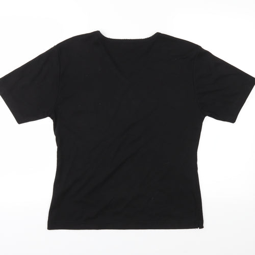 Paramour Womens Black  Jersey Basic T-Shirt Size M