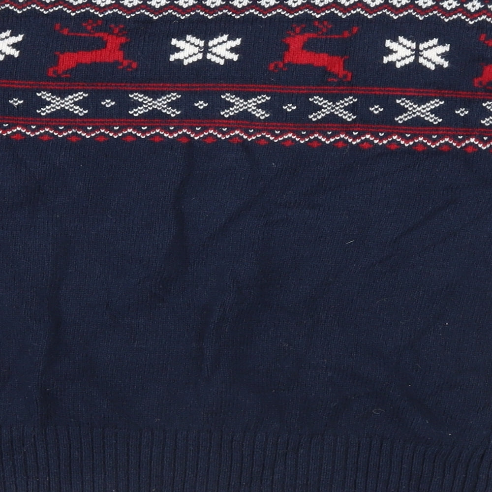 H&M Boys Blue  Knit Pullover Jumper Size 9-10 Years