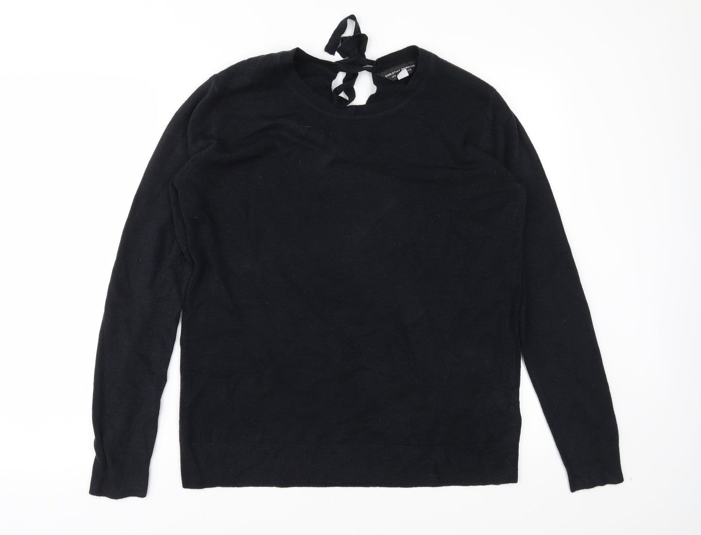 Dorothy Perkins Womens Black  Knit Pullover Jumper Size 16