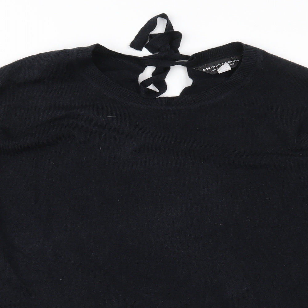 Dorothy Perkins Womens Black  Knit Pullover Jumper Size 16