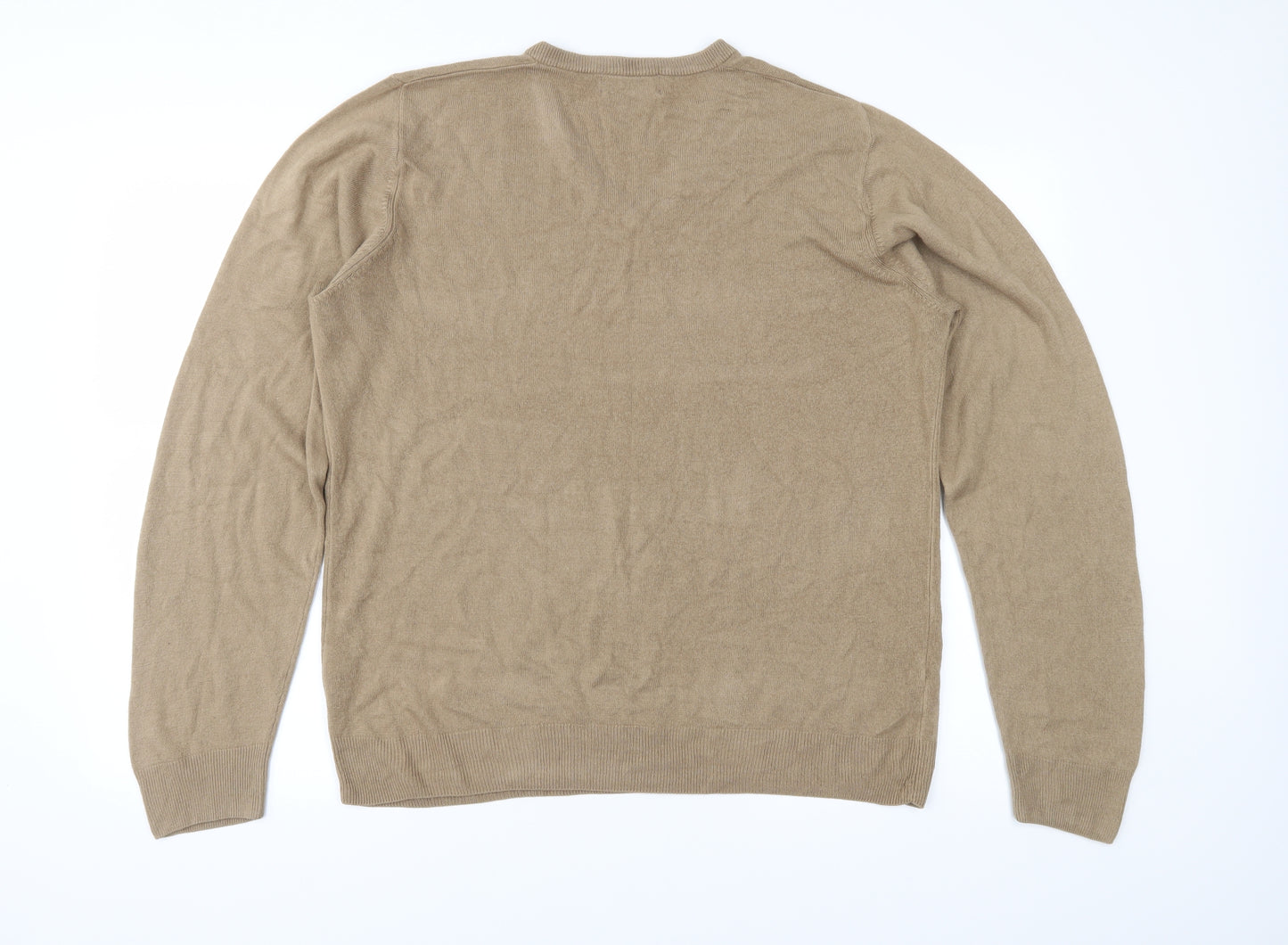 Blue Harbour Mens Brown  Knit Pullover Jumper Size L