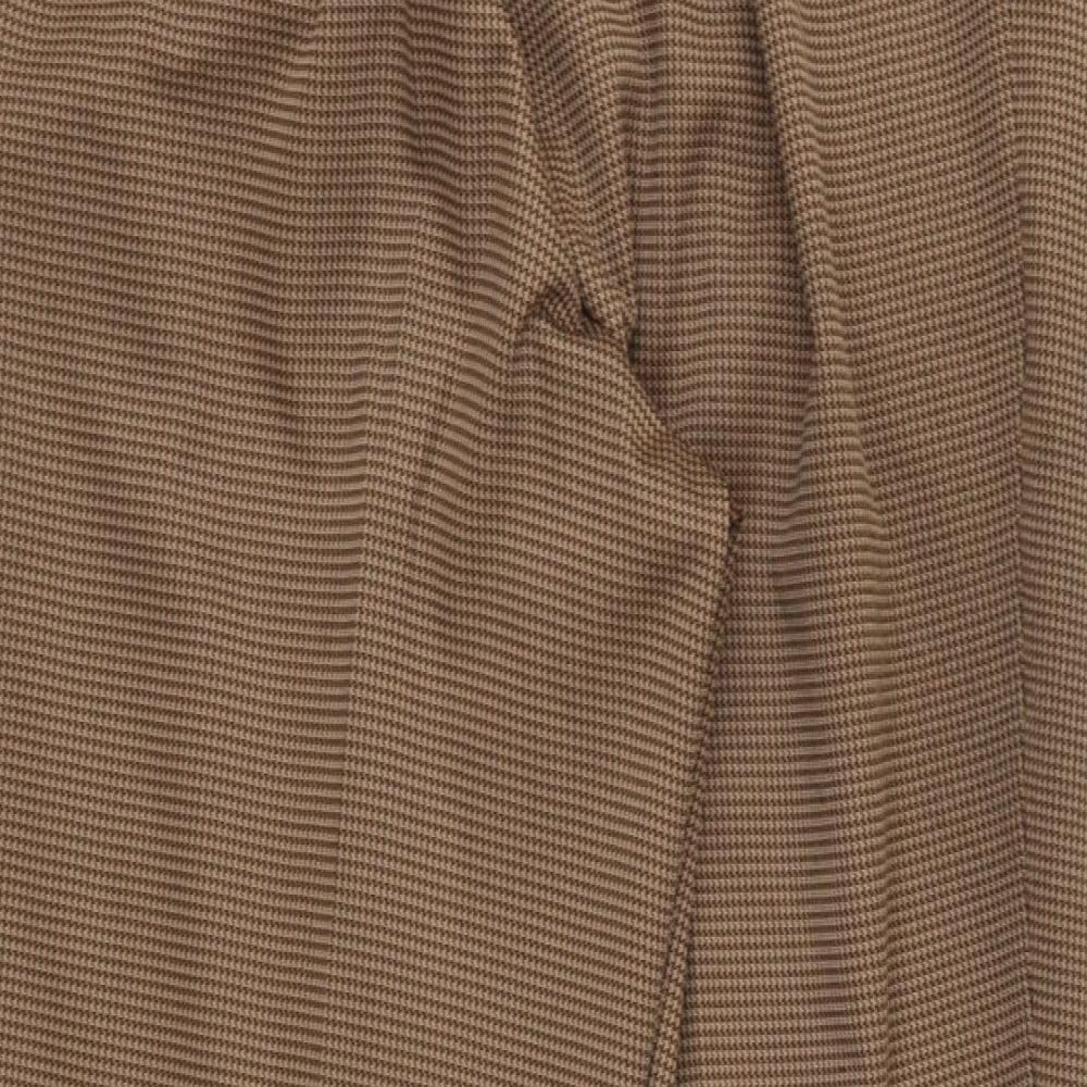 St Michael Womens Brown Houndstooth  Trousers  Size 14 L26 in