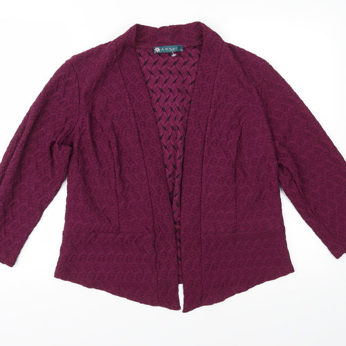 Amber Womens Purple   Jacket  Size 14