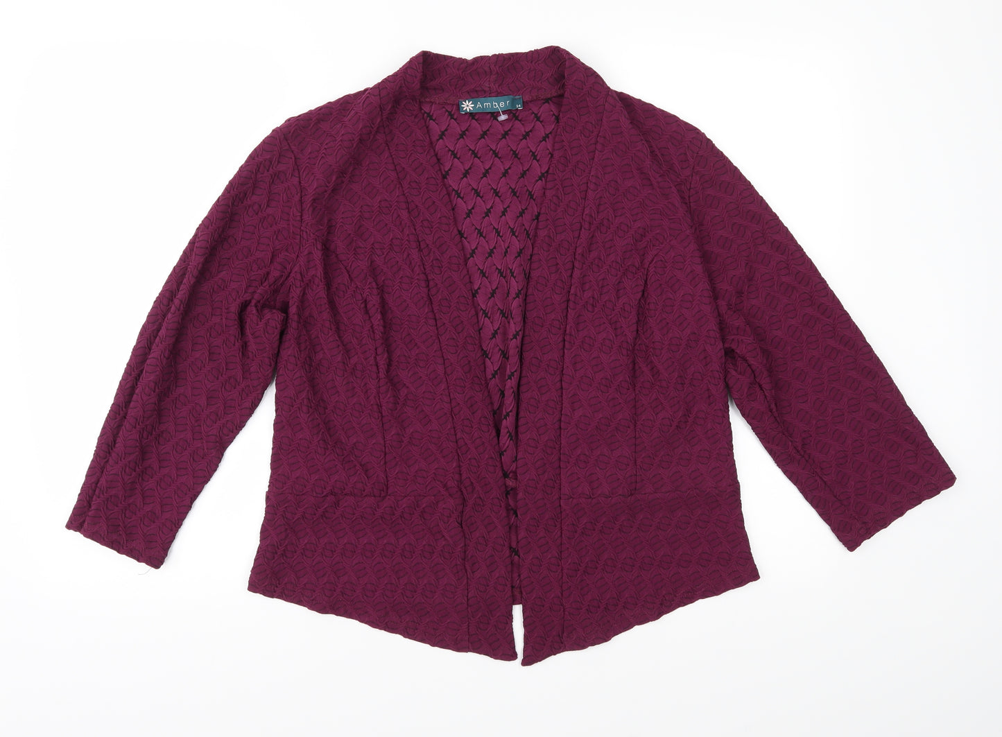 Amber Womens Purple   Jacket  Size 14