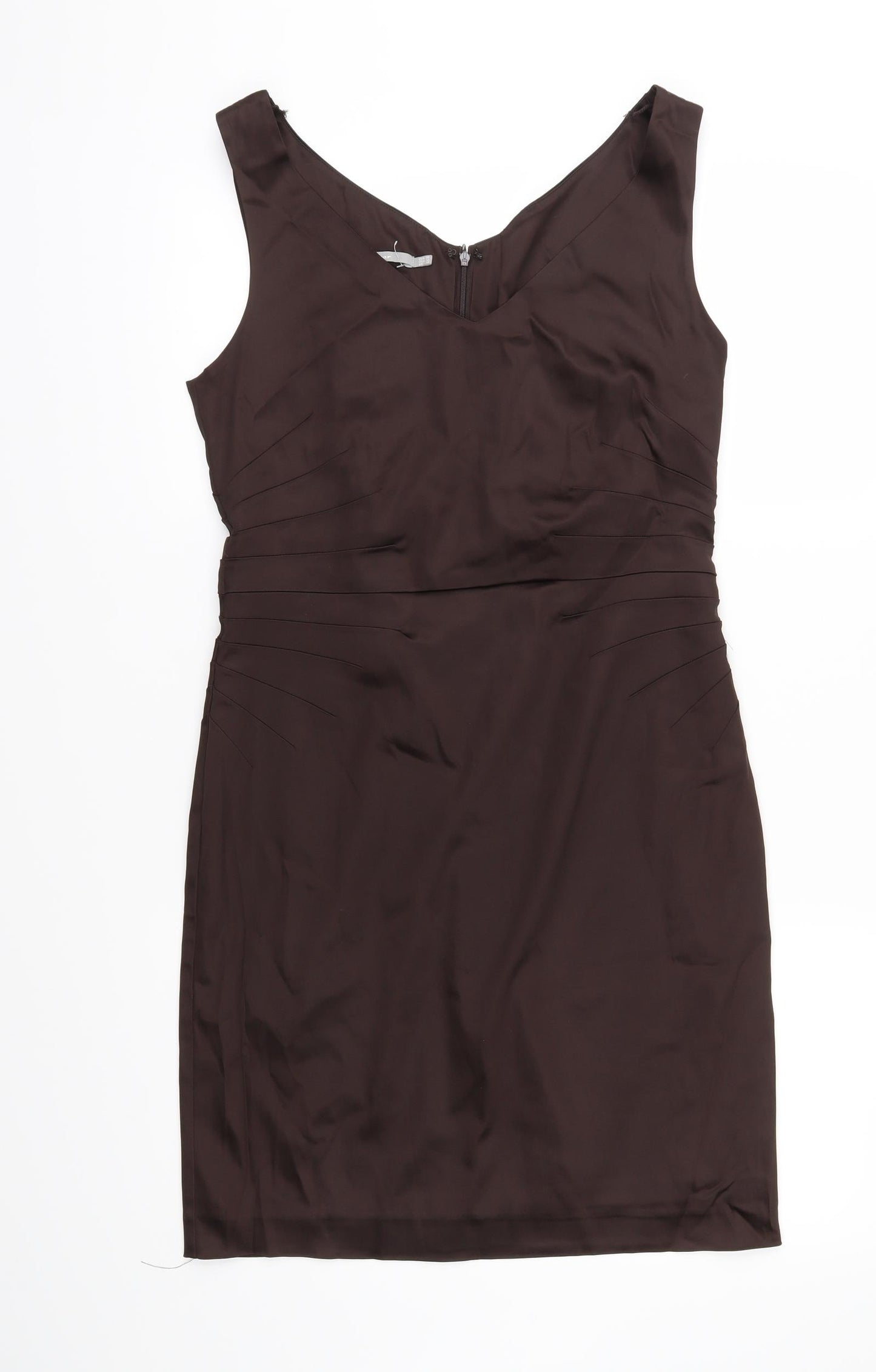 InWear Womens Brown  Satin Sheath  Size 12