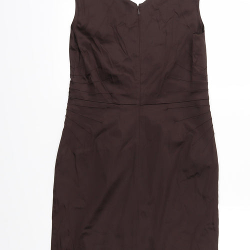 InWear Womens Brown  Satin Sheath  Size 12