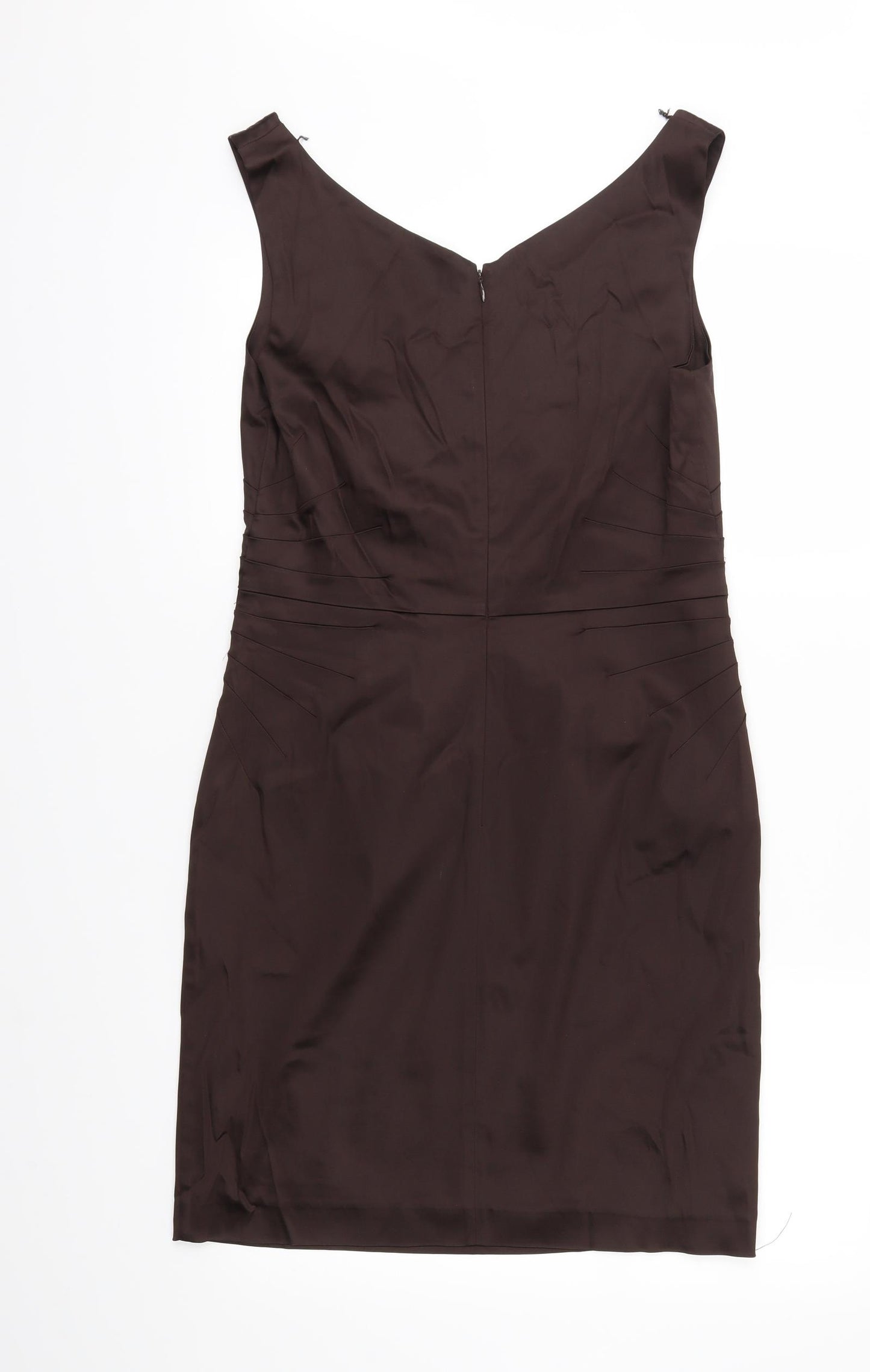InWear Womens Brown  Satin Sheath  Size 12