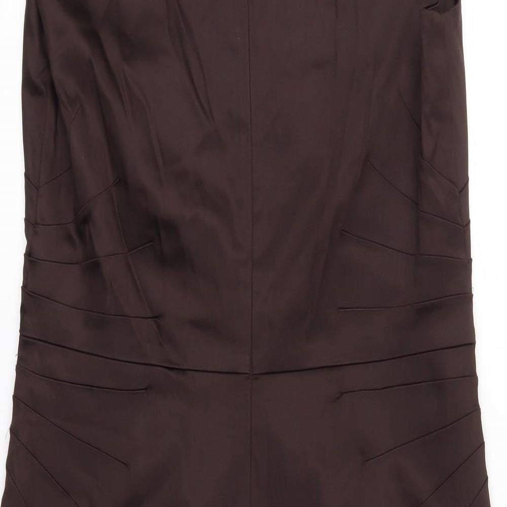 InWear Womens Brown  Satin Sheath  Size 12