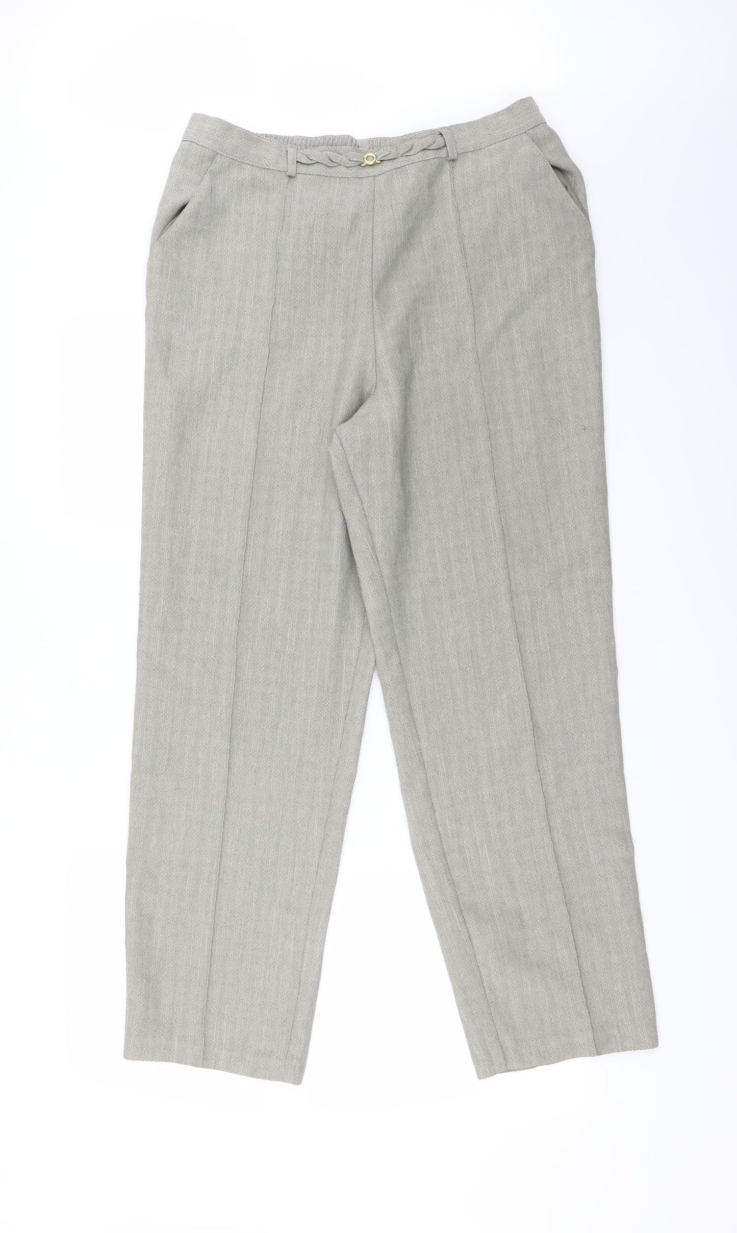 Marks and Spencer Womens Green   Trousers  Size 14 L28 in