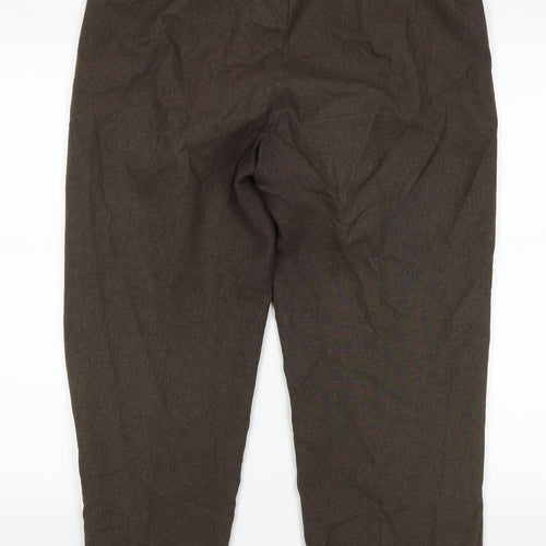 bonmarche Womens Brown Houndstooth  Trousers  Size 14 L26 in