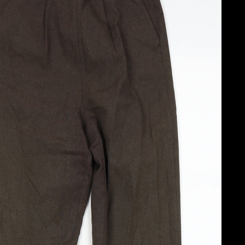 bonmarche Womens Brown Houndstooth  Trousers  Size 14 L26 in