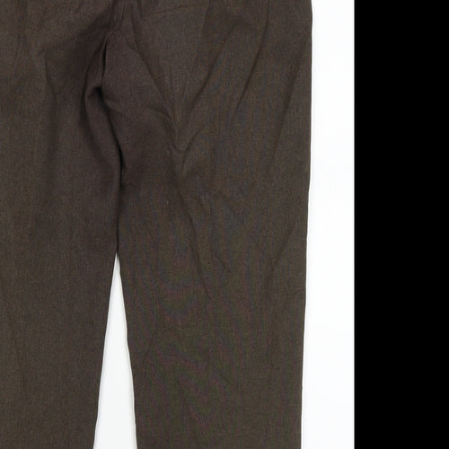 bonmarche Womens Brown Houndstooth  Trousers  Size 14 L26 in