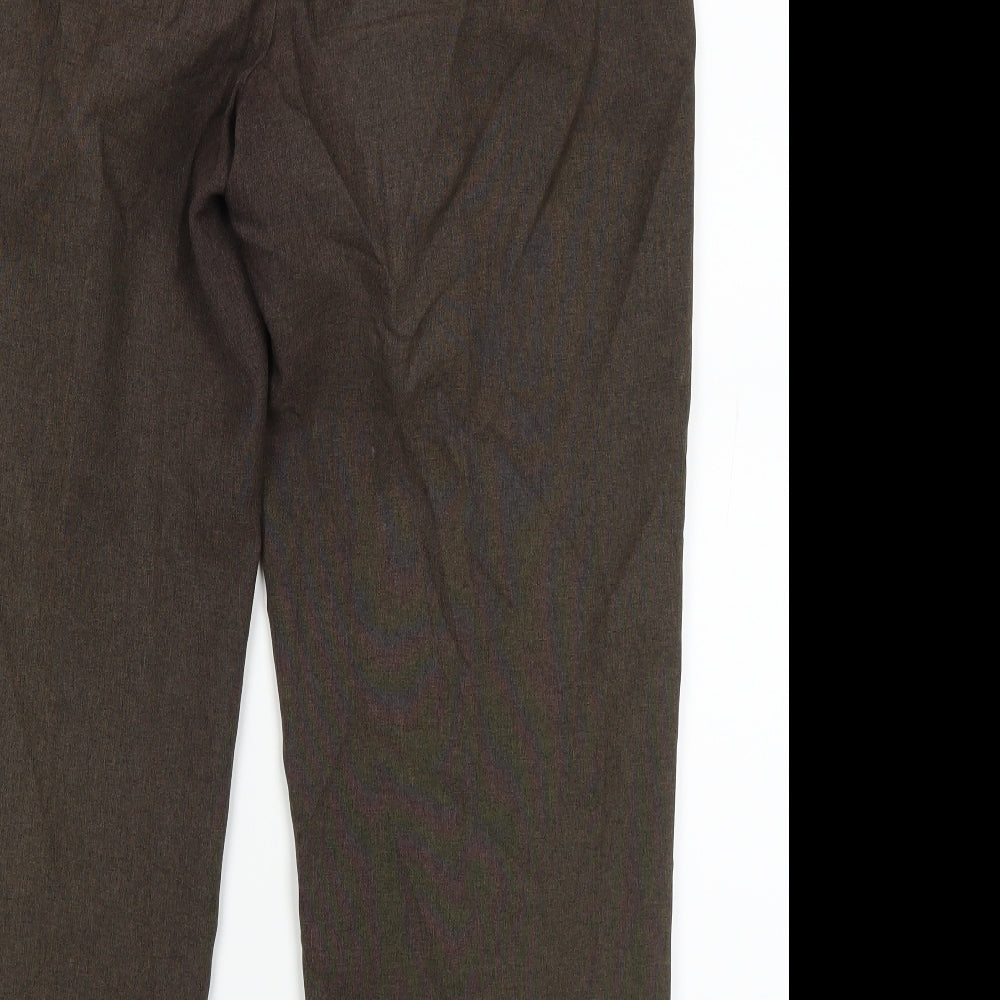 bonmarche Womens Brown Houndstooth  Trousers  Size 14 L26 in