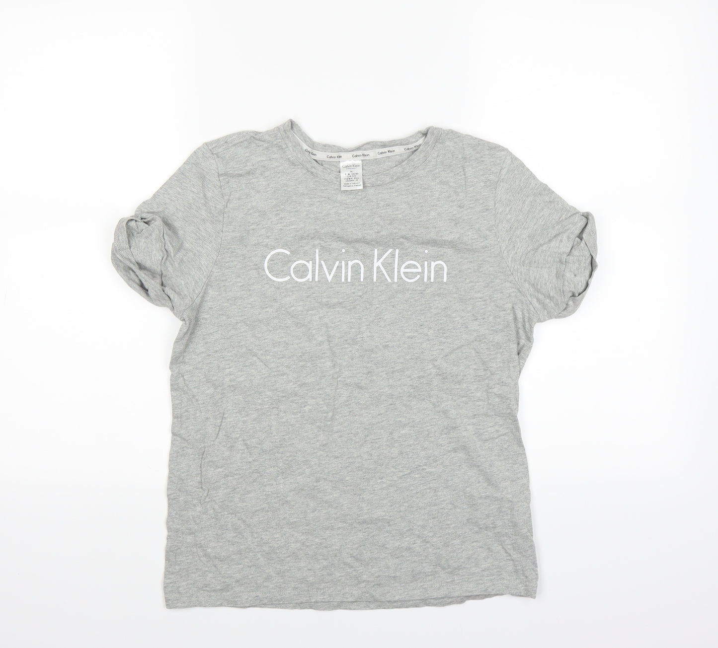 Calvin Klein Womens Grey Solid  Top Pyjama Top Size 8