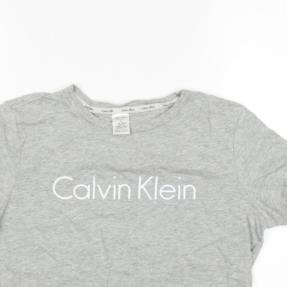 Calvin Klein Womens Grey Solid  Top Pyjama Top Size 8