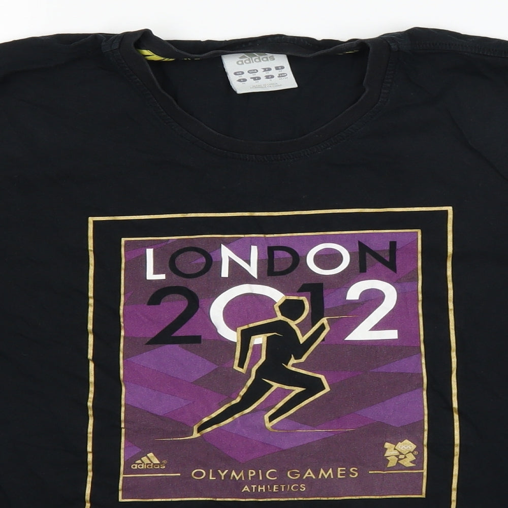 adidas Mens Black    T-Shirt Size M  - Olympics