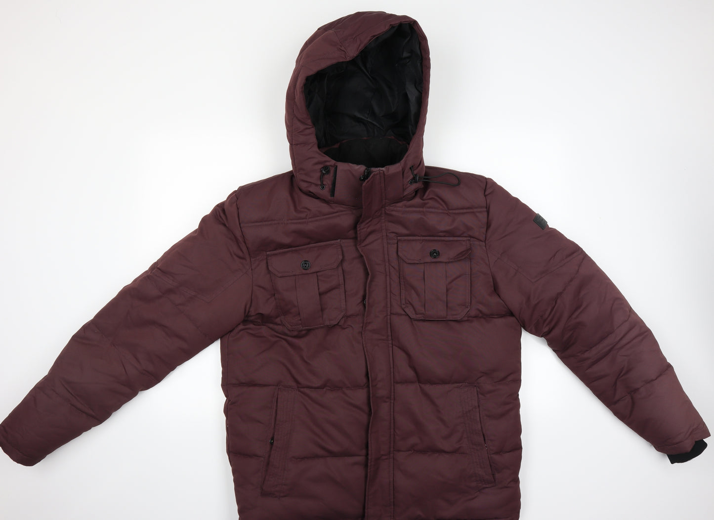 Jack and Jones Mens Purple   Overcoat Coat Size XL