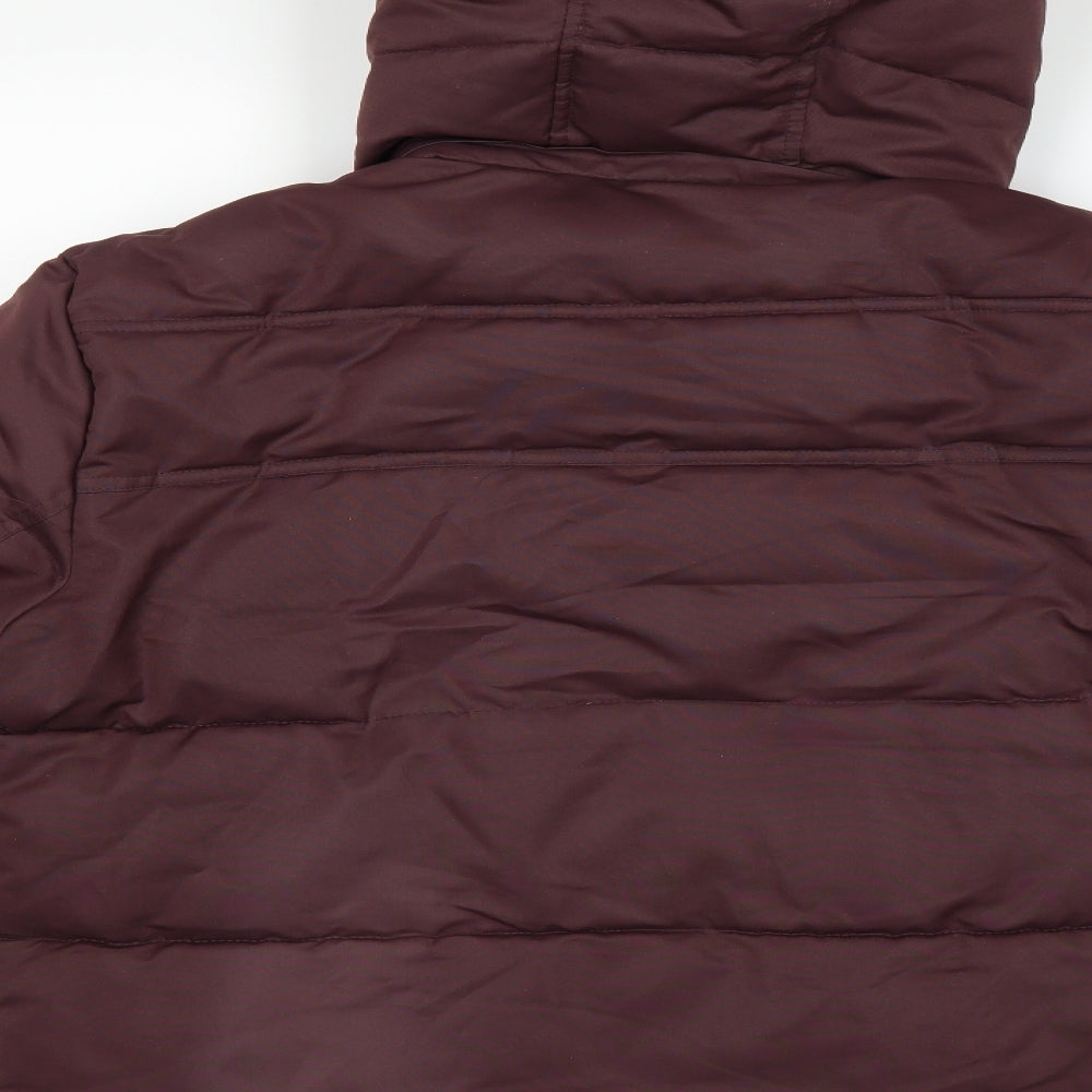Jack and Jones Mens Purple   Overcoat Coat Size XL