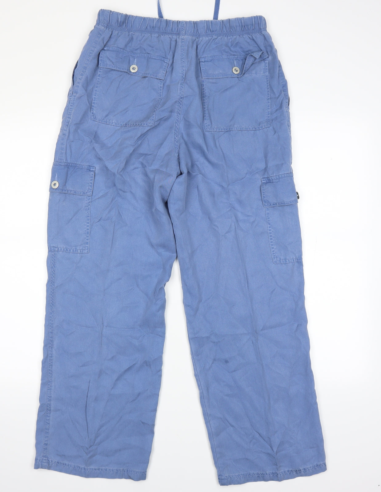 Marks and Spencer Womens Blue   Cargo Trousers Size 12 L26 in