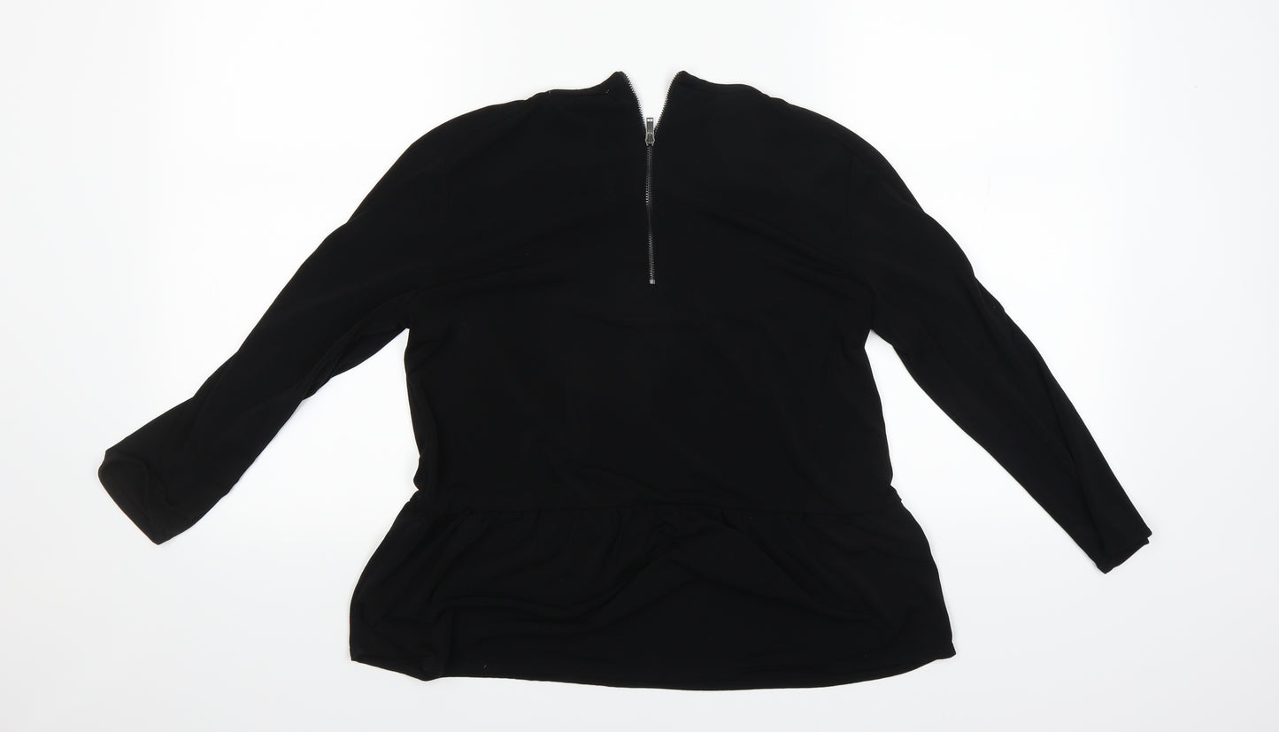 Mango Womens Black   Basic T-Shirt Size 10