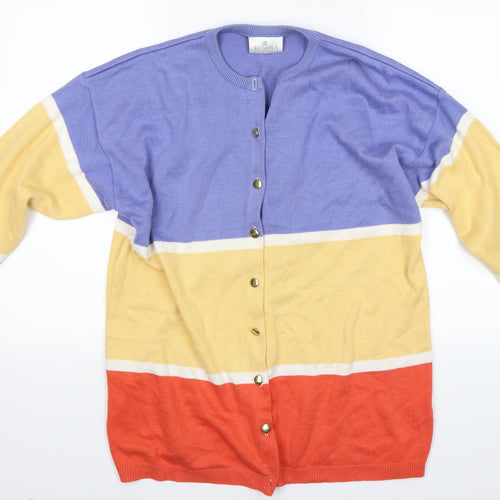 SLIMMA Womens Multicoloured Striped   Jumper Size 14
