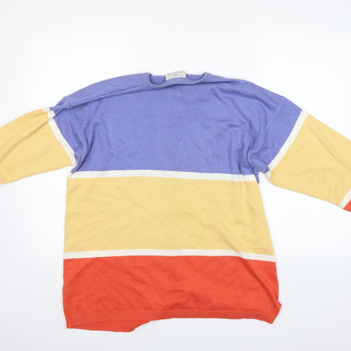 SLIMMA Womens Multicoloured Striped   Jumper Size 14