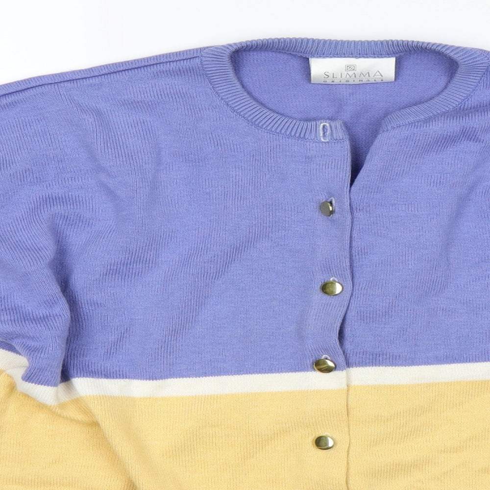 SLIMMA Womens Multicoloured Striped   Jumper Size 14