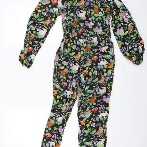 H&M Girls Multicoloured Floral  Jumpsuit One-Piece Size 8-9 Years