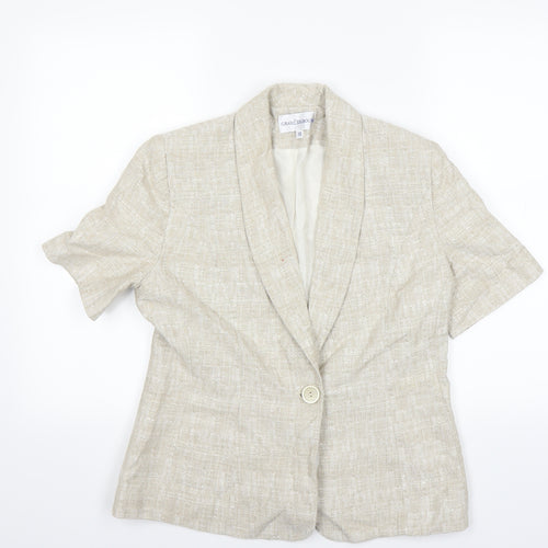 Gray & Osbourn Womens Beige   Jacket Blazer Size 10