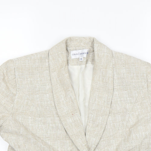 Gray & Osbourn Womens Beige   Jacket Blazer Size 10