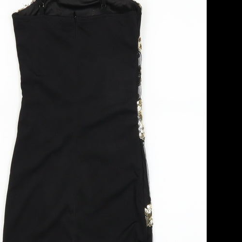 pretty little thing Womens Black Geometric  Mini  Size 4