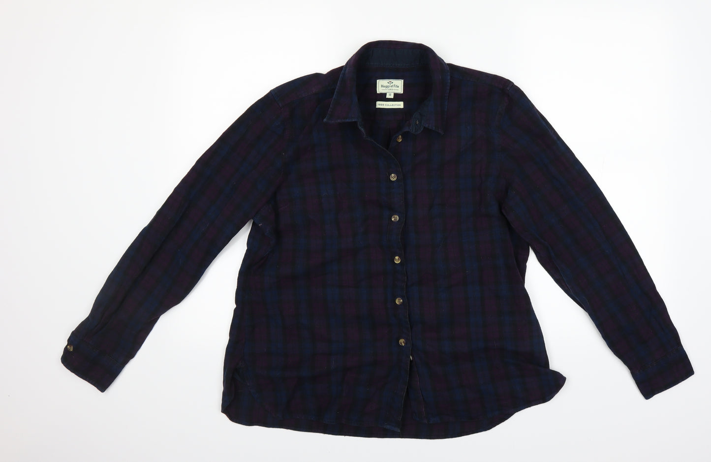 Hoggs of Fife Mens Multicoloured Check   Button-Up Size 18