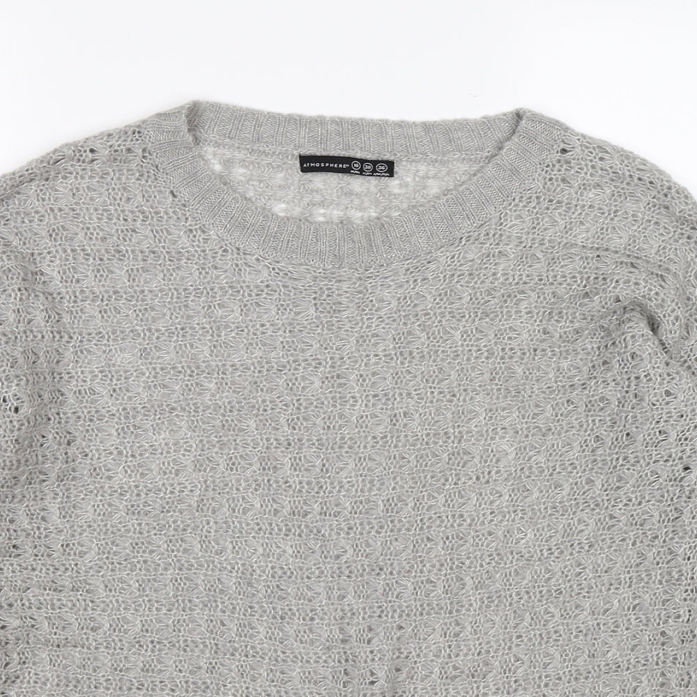 Atmosphere Womens Grey  Knit Pullover Jumper Size 10