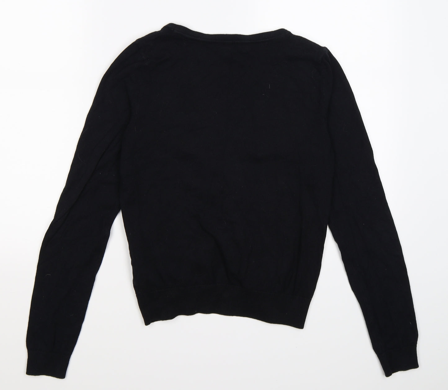 Divided Womens Black  Knit Cardigan Jumper Size 12