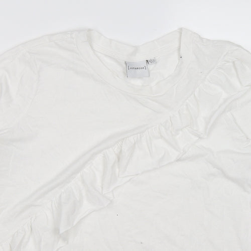 JUNAROSE Womens White   Tunic T-Shirt Size 14