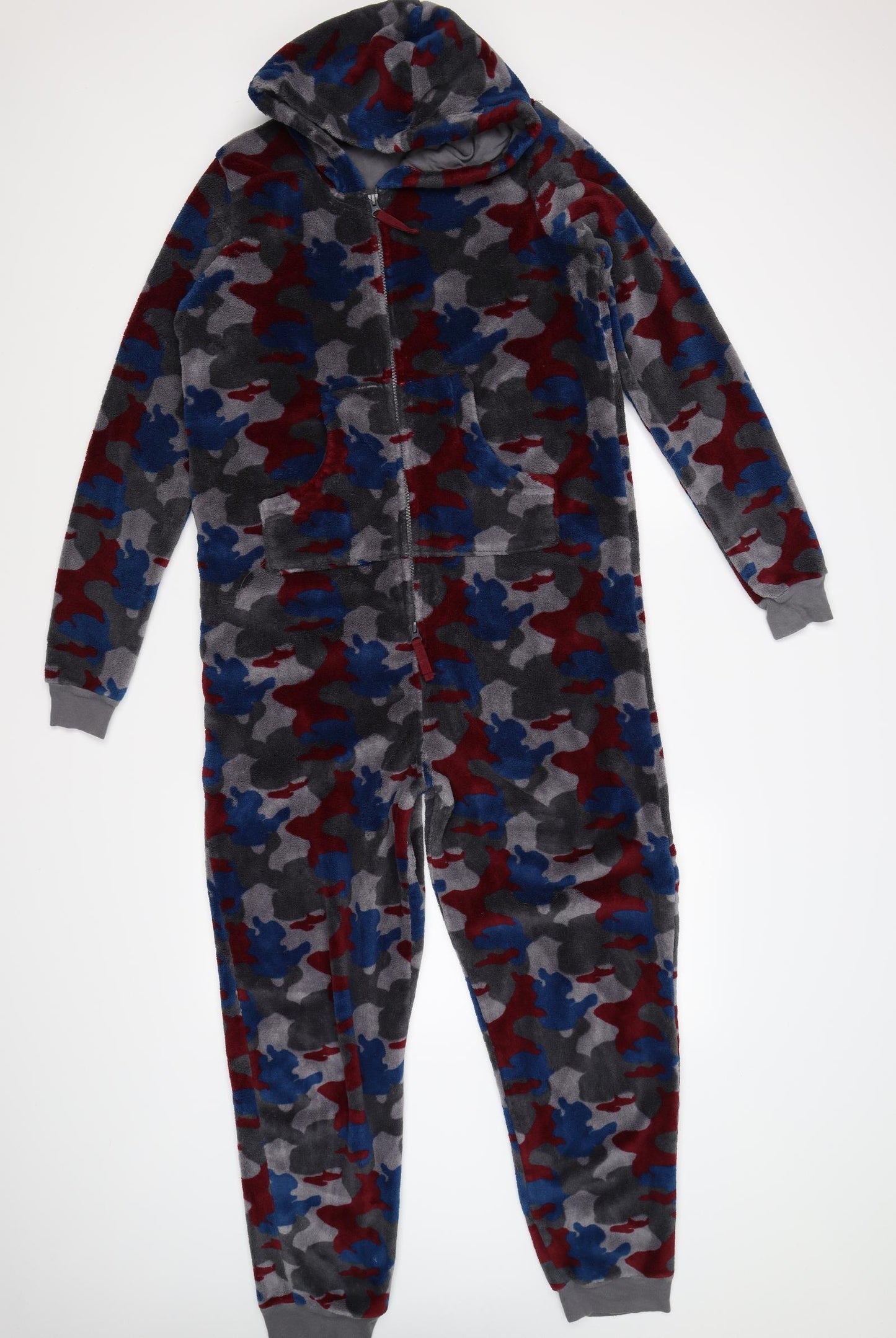 Marks and Spencer Boys Grey Camouflage Fleece  One Piece Size 15-16 Years