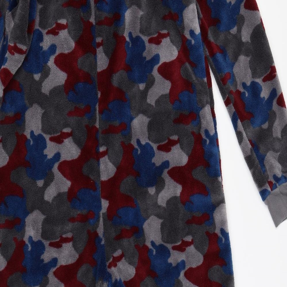 Marks and Spencer Boys Grey Camouflage Fleece  One Piece Size 15-16 Years