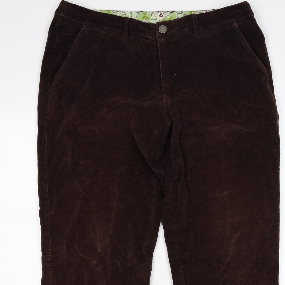 Bonobos Womens Brown Striped Corduroy Bootcut Jeans Size 16 L28 in