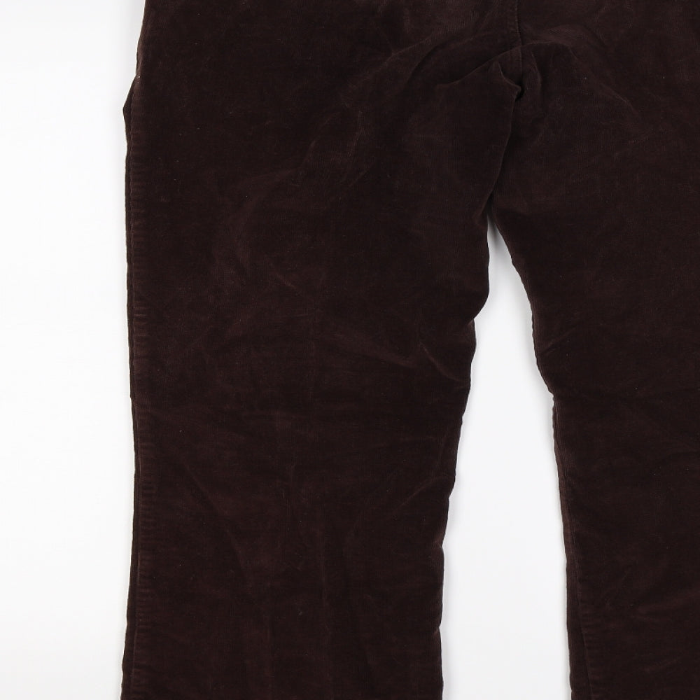 Bonobos Womens Brown Striped Corduroy Bootcut Jeans Size 16 L28 in