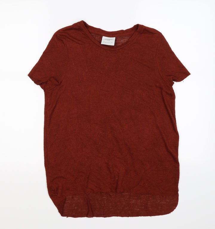 VERO MODA Womens Brown  Knit Tunic T-Shirt Size S